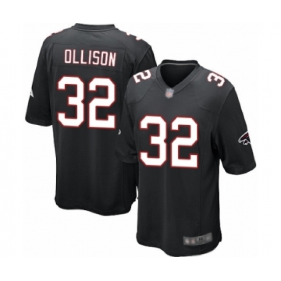 Men's Atlanta Falcons 32 Qadree Ollison Game Black Alternate Football Jersey