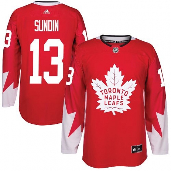 Men's Adidas Toronto Maple Leafs 13 Mats Sundin Premier Red Alternate NHL Jersey