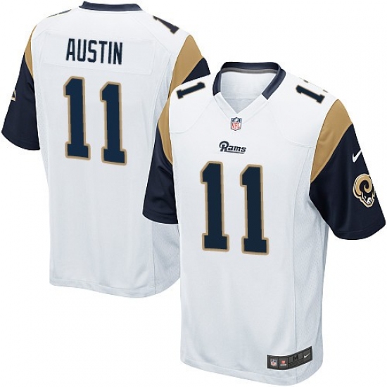 Men's Nike Los Angeles Rams 11 Tavon Austin Game White NFL Jersey