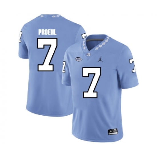 North Carolina Tar Heels 7 Austin Proehl Blue College Football Jersey