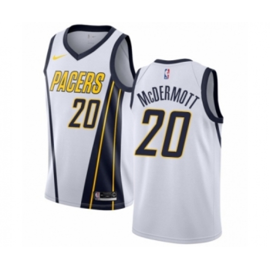 Men's Nike Indiana Pacers 20 Doug McDermott White Swingman Jersey - Earned Edition