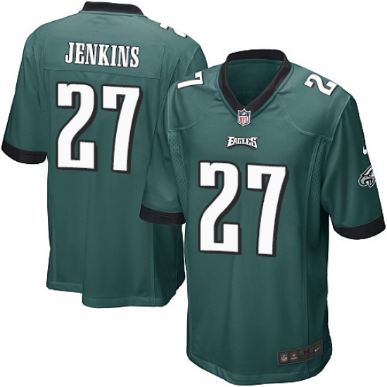 Men's Nike Philadelphia Eagles 27 Malcolm Jenkins Game Midnight Green Team Color NFL Jersey