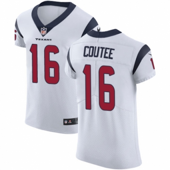 Men's Nike Houston Texans 16 Keke Coutee White Vapor Untouchable Elite Player NFL Jersey