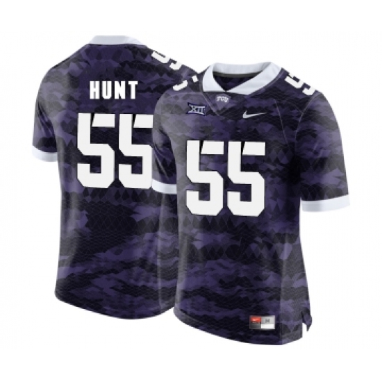 TCU Horned Frogs 55 Joey Hunt Purple College Football Limited Jersey