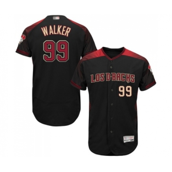 Men's Arizona Diamondbacks 99 Taijuan Walker Black Alternate Authentic Collection Flex Base Baseball Jersey