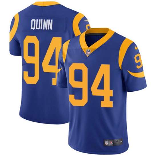 Men's Nike Los Angeles Rams 94 Robert Quinn Royal Blue Alternate Vapor Untouchable Limited Player NFL Jersey