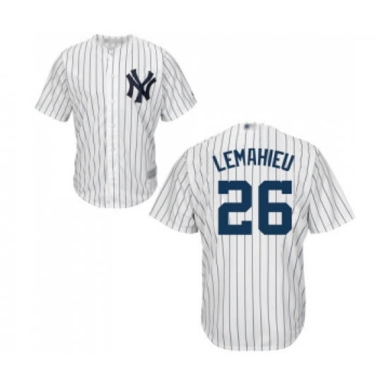 Men's New York Yankees 26 DJ LeMahieu Replica White Home Baseball Jersey