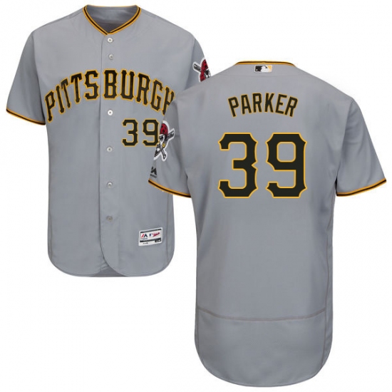 Men's Majestic Pittsburgh Pirates 39 Dave Parker Grey Road Flex Base Authentic Collection MLB Jersey