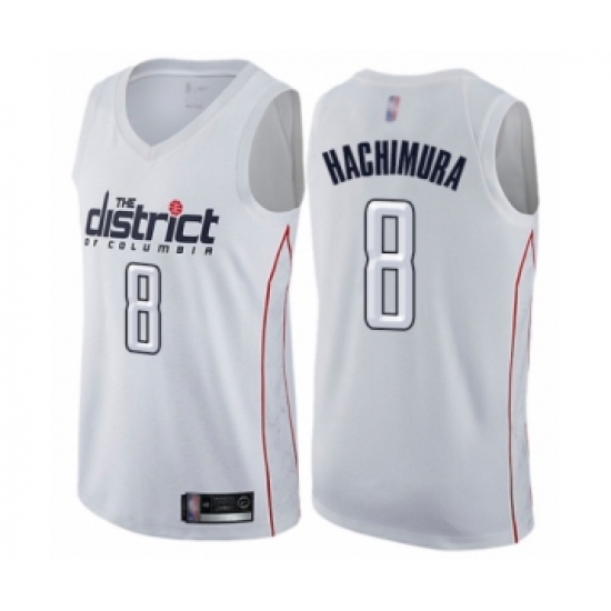 Youth Washington Wizards 8 Rui Hachimura Swingman White Basketball Jersey - City Edition