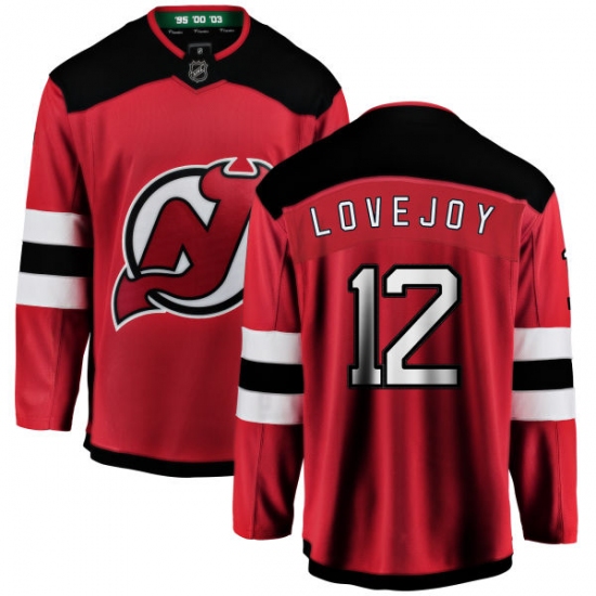 Youth New Jersey Devils 12 Ben Lovejoy Fanatics Branded Red Home Breakaway NHL Jersey