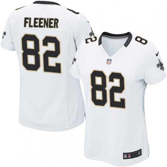 Women's Nike New Orleans Saints 82 Coby Fleener Game White NFL Jersey