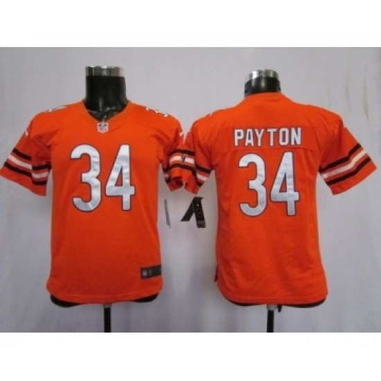 Nike Chicago Bears 34 Walter Payton Orange Toddlers Jersey