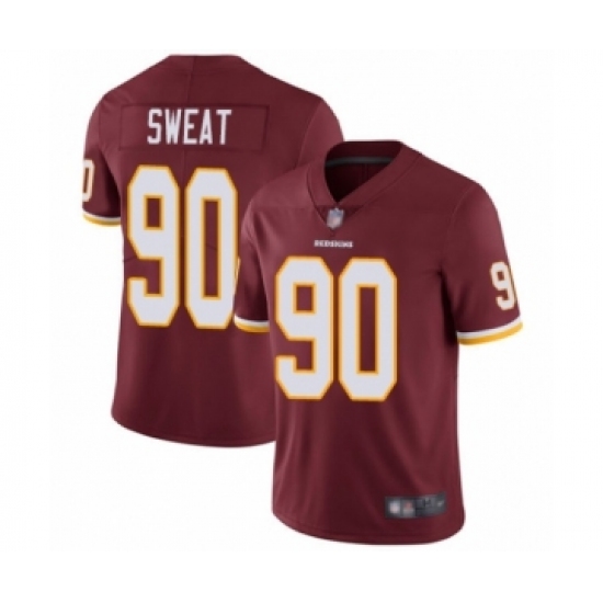 Men's Washington Redskins 90 Montez Sweat Burgundy Red Team Color Vapor Untouchable Limited Player Football Jersey