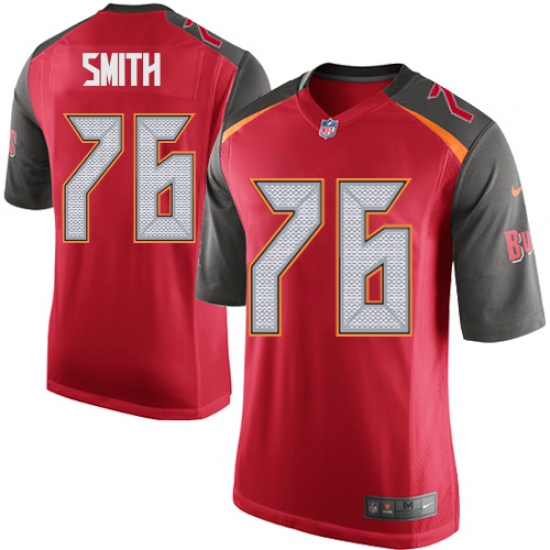 Men's Nike Tampa Bay Buccaneers 76 Donovan Smith Game Red Team Color NFL Jersey