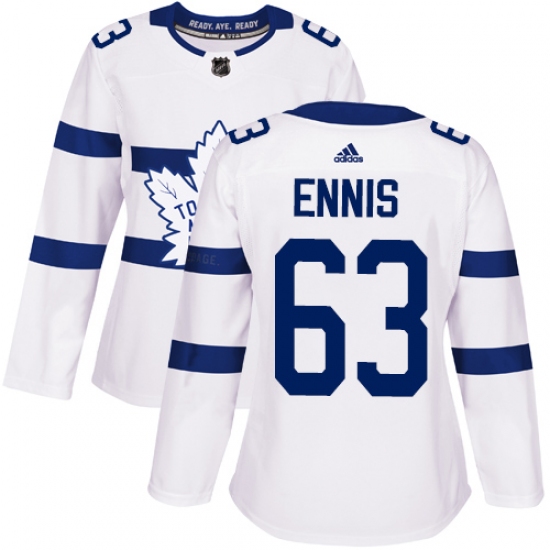 Women's Adidas Toronto Maple Leafs 63 Tyler Ennis Authentic White 2018 Stadium Series NHL Jersey