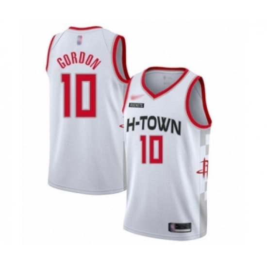 Men's Houston Rockets 10 Eric Gordon Swingman White Basketball Jersey - 2019 20 City Edition