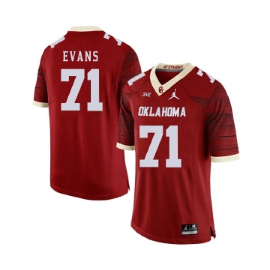 Oklahoma Sooners 71 Bobby Evans Red 47 Game Winning Streak College Football Jersey