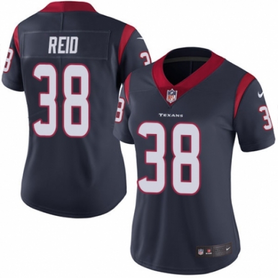 Women's Nike Houston Texans 38 Justin Reid Navy Blue Team Color Vapor Untouchable Limited Player NFL Jersey