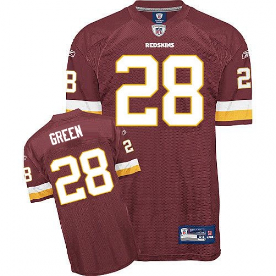 Reebok Washington Redskins 28 Darrell Green Red Team Color Authentic Throwback NFL Jersey