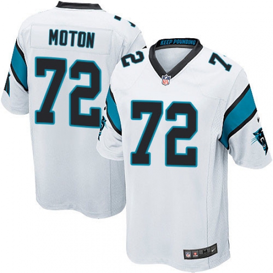 Men's Nike Carolina Panthers 72 Taylor Moton Game White NFL Jersey