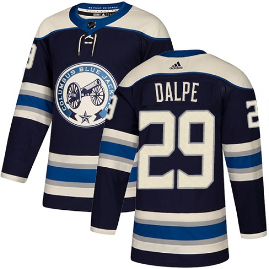 Men's Adidas Columbus Blue Jackets 29 Zac Dalpe Authentic Navy Blue Alternate NHL Jersey