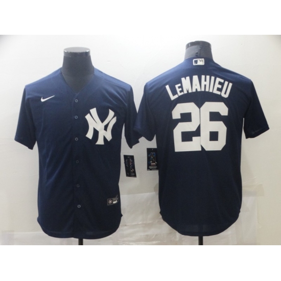 Men's Nike New York Yankees 26 DJ LeMahieu Navy Alternate Stitched Jersey