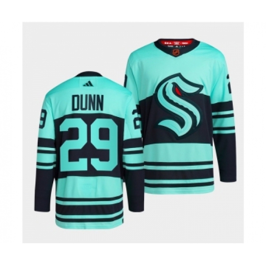 Men's Seattle Kraken 29 Vince Dunn Ice Blue 2022-23 Reverse Retro Stitched Jersey