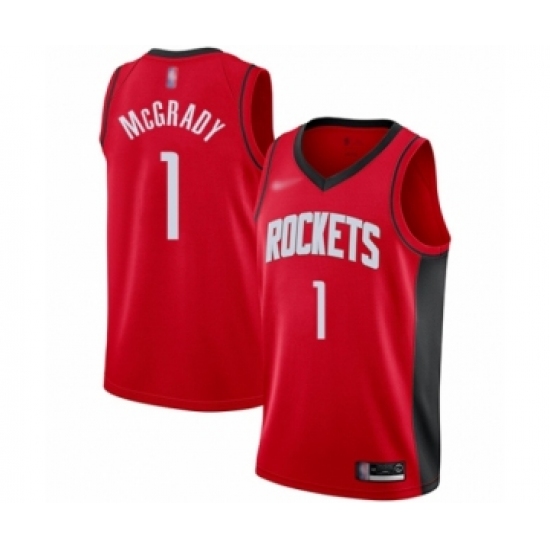 Youth Houston Rockets 1 Tracy McGrady Swingman Red Finished Basketball Jersey - Icon Edition