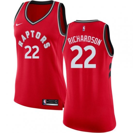 Women's Nike Toronto Raptors 22 Malachi Richardson Swingman Red NBA Jersey - Icon Edition