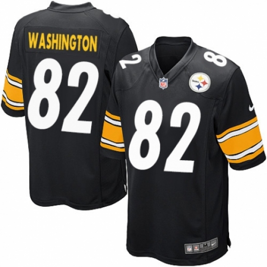 Men's Nike Pittsburgh Steelers 82 James Washington Game Black Team Color NFL Jersey