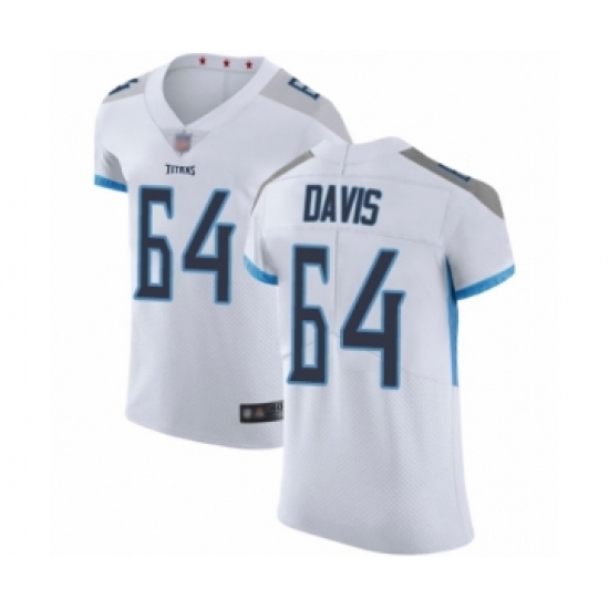 Men's Tennessee Titans 64 Nate Davis White Vapor Untouchable Elite Player Football Jersey