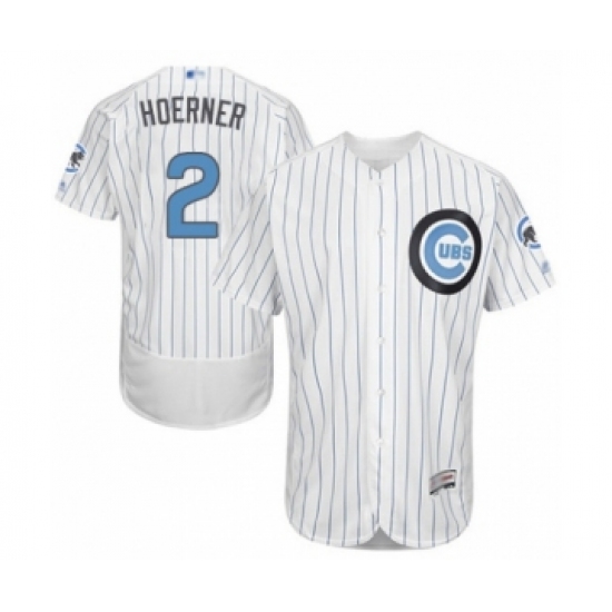 Men's Chicago Cubs 2 Nico Hoerner Authentic White 2016 Father's Day Fashion Flex Base Baseball Player Jersey