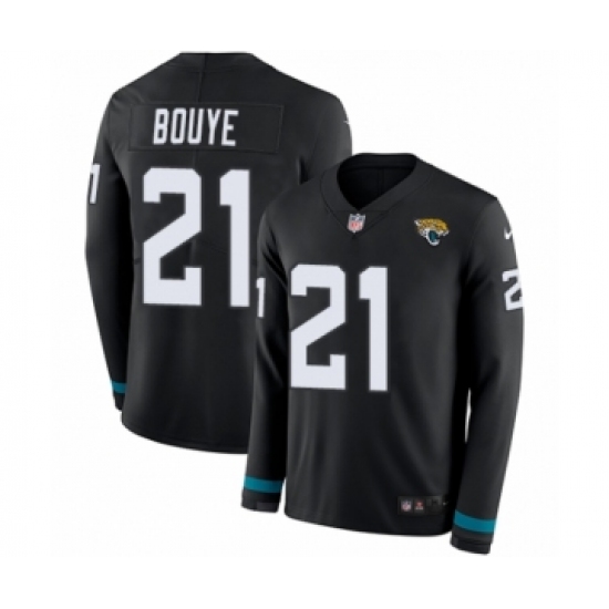 Youth Nike Jacksonville Jaguars 21 A.J. Bouye Limited Black Therma Long Sleeve NFL Jersey