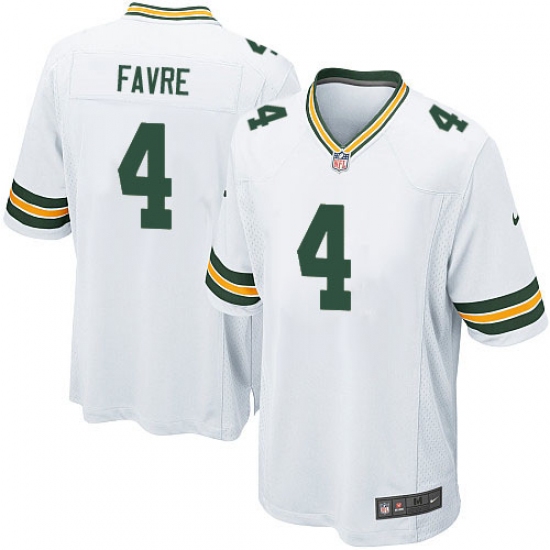 Men's Nike Green Bay Packers 4 Brett Favre Game White NFL Jersey