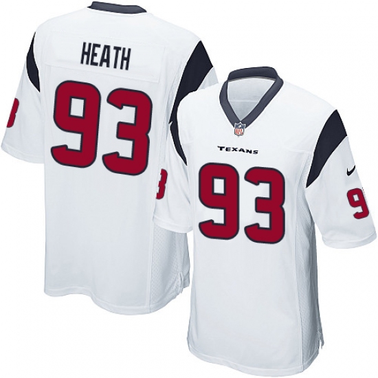 Men's Nike Houston Texans 93 Joel Heath Game White NFL Jersey