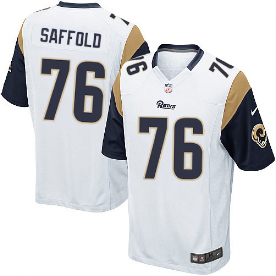 Men's Nike Los Angeles Rams 76 Rodger Saffold Game White NFL Jersey