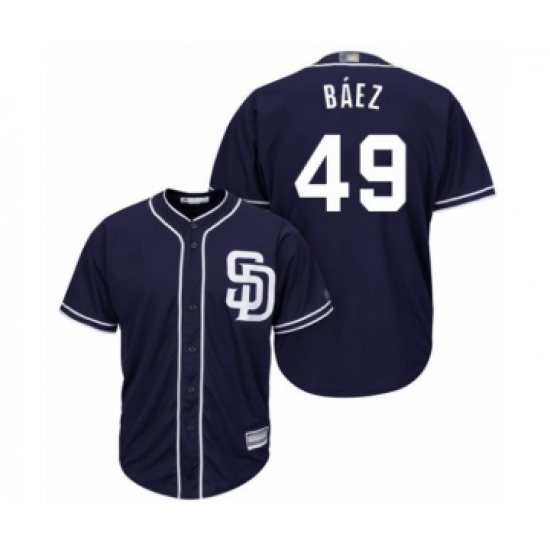 Youth San Diego Padres 49 Michel Baez Authentic Navy Blue Alternate 1 Cool Base Baseball Player Jersey