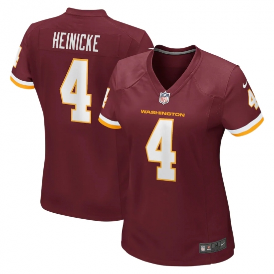 Women's Washington Football Team 4 Taylor Heinicke Nike Burgundy Game Jersey