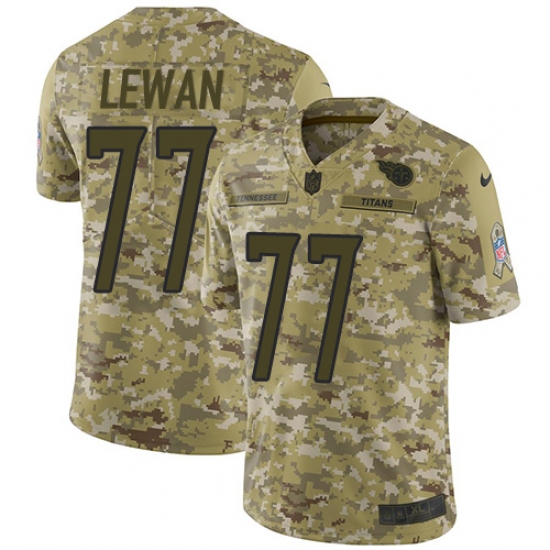 Youth Nike Tennessee Titans 77 Taylor Lewan Limited Camo 2018 Salute to Service NFL Jersey