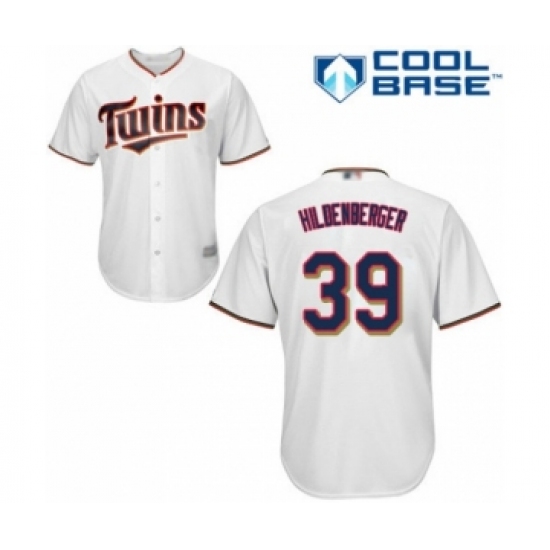 Youth Minnesota Twins 39 Trevor Hildenberger Authentic White Home Cool Base Baseball Player Jersey