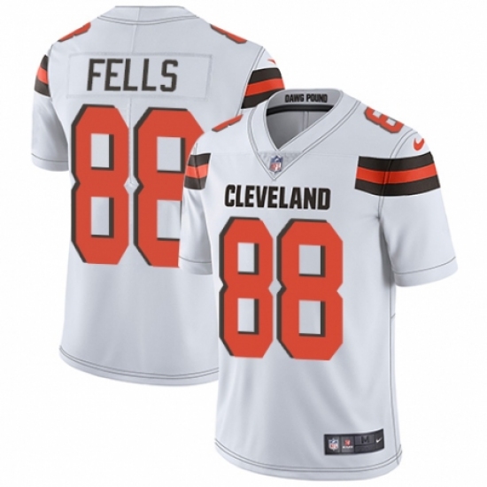 Men's Nike Cleveland Browns 88 Darren Fells White Vapor Untouchable Limited Player NFL Jersey