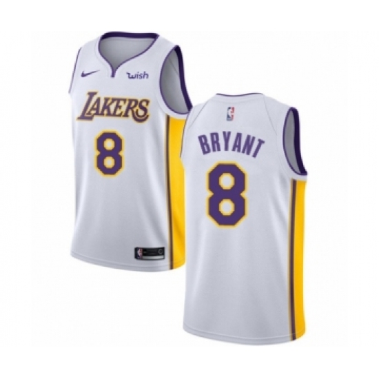 Women's Los Angeles Lakers 8 Kobe Bryant Authentic White Basketball Jersey - Association Edition