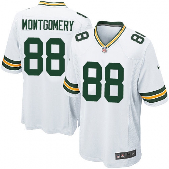 Men's Nike Green Bay Packers 88 Ty Montgomery Game White NFL Jersey
