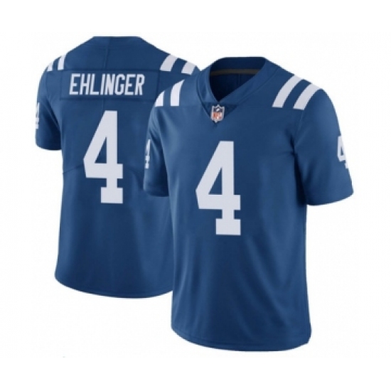 Men's Indianapolis Colts 4 Sam Ehlinger Blue Vapor Untouchable Stitched Jersey