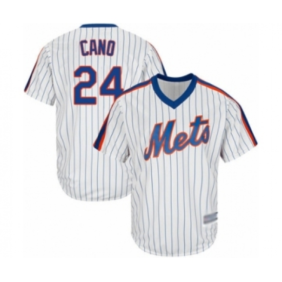 Youth New York Mets 24 Robinson Cano Authentic White Alternate Cool Base Baseball Jersey