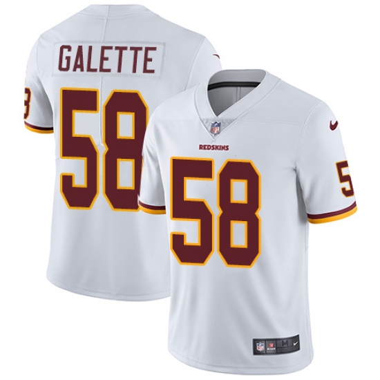 Youth Nike Washington Redskins 58 Junior Galette White Vapor Untouchable Limited Player NFL Jersey