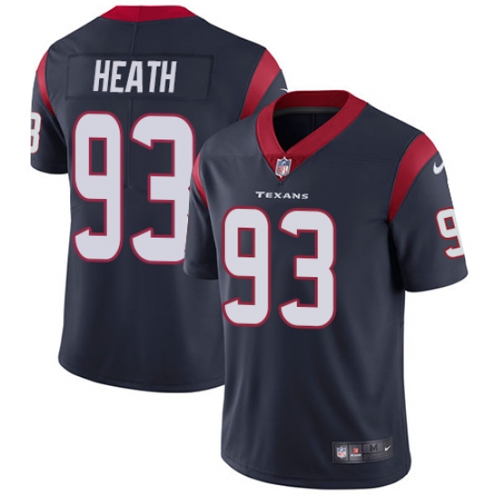 Men's Nike Houston Texans 93 Joel Heath Navy Blue Team Color Vapor Untouchable Limited Player NFL Jersey