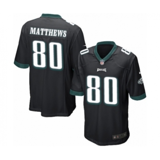 Men's Nike Philadelphia Eagles 80 Jordan Matthews Game Black Alternate NFL Jersey