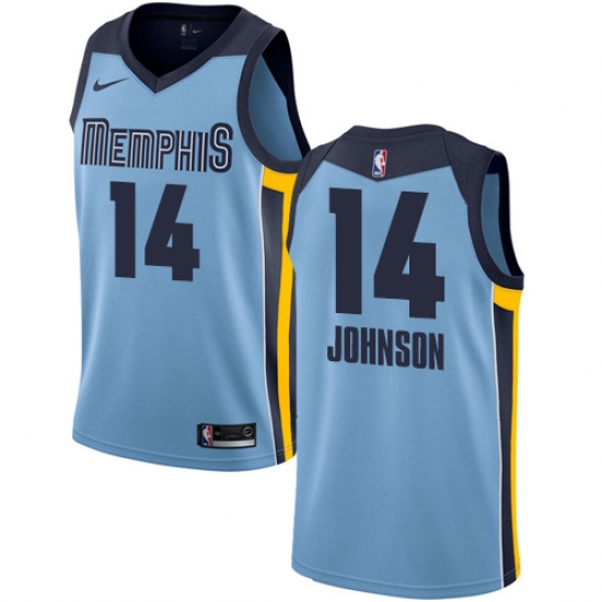 Women's Nike Memphis Grizzlies 14 Brice Johnson Authentic Light Blue NBA Jersey Statement Edition