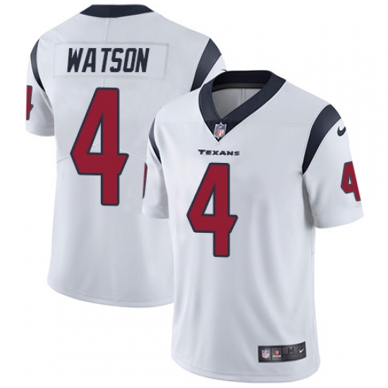 Men's Nike Houston Texans 4 Deshaun Watson Limited White Vapor Untouchable NFL Jersey